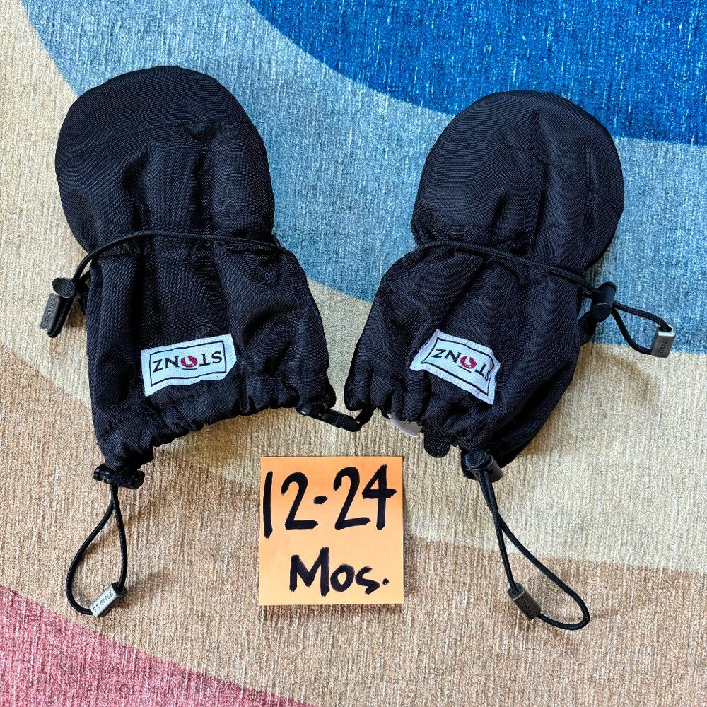Stonz 12-24m Baby Mitts, Black
